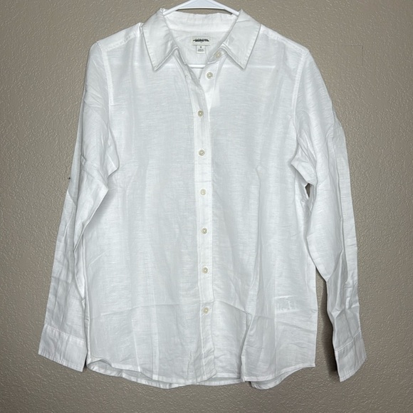 J. Crew Factory Linen-Blend Button-Up Shirt - Picture 3 of 14